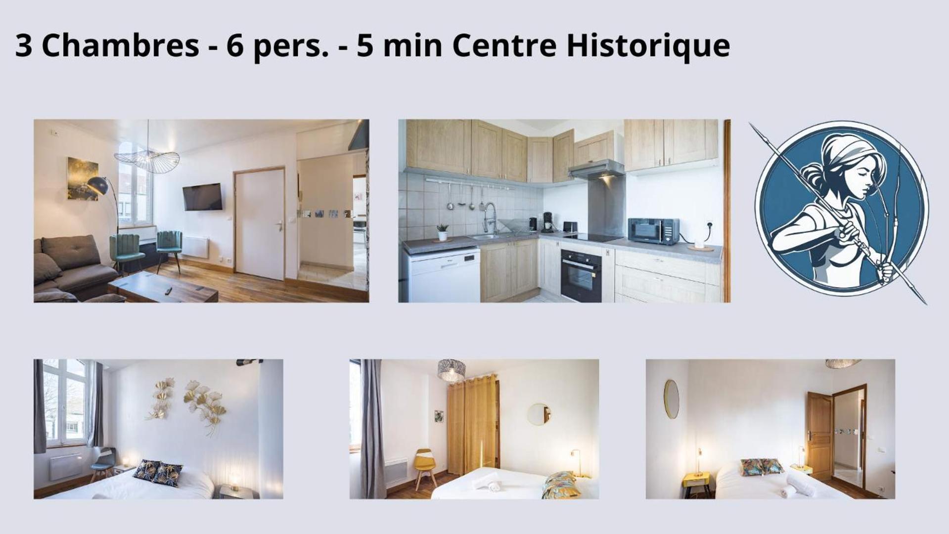 Le Logis De L'arc - 5min Hypercentre - Max 6 Personnes * Troyes